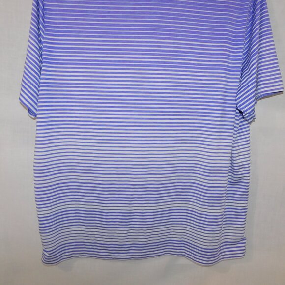 Under Armour Mens 3XL Purple White Fading Stripe Loose Golf Polo Shirt - Picture 8 of 8